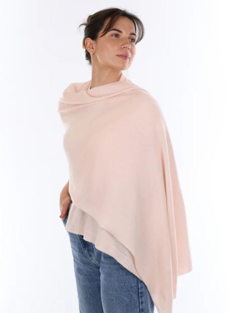 Pink Recycled Cashmere Wrap