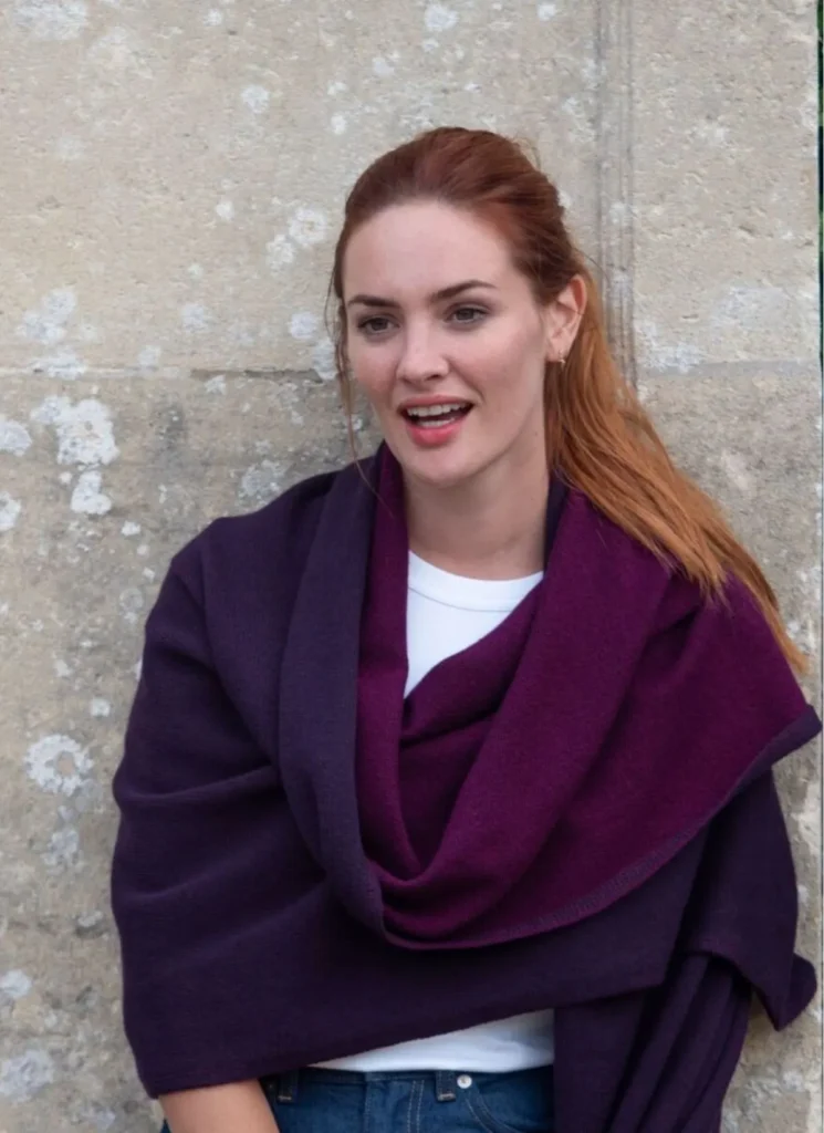 Purple Cashmere Blanket Wrap