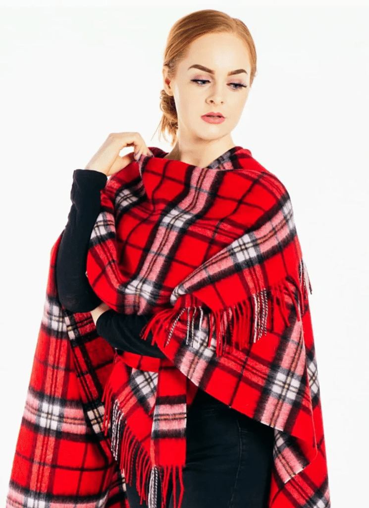 Thomson Red Stole 100% Pure Lambswool 