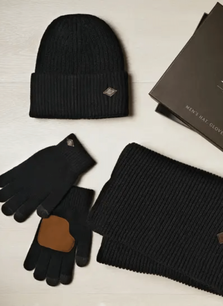 Layers Hat, Gloves and Scarf Gift Set - Black 