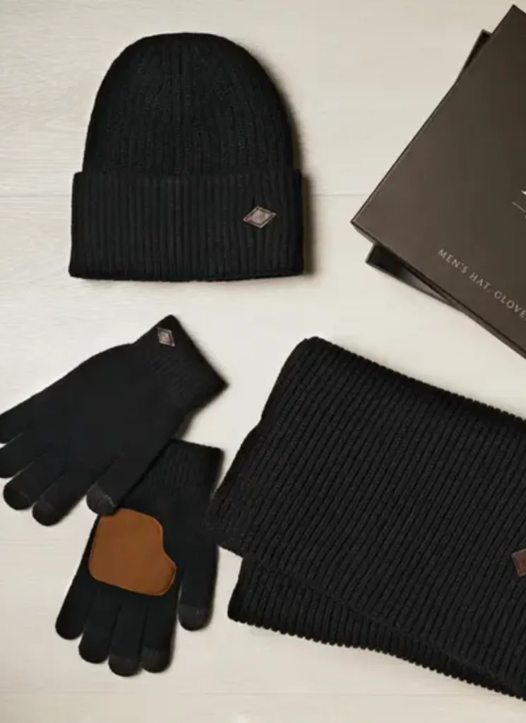 Layers Hat, Gloves and Scarf Gift Set - Black
