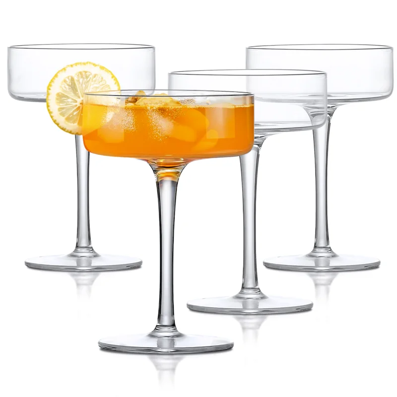 Clear Cocktail Martini Coupe Glass 6.5oz (Set of 4)